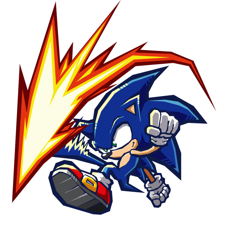 Sonic - Kick Art from Sonic Battle