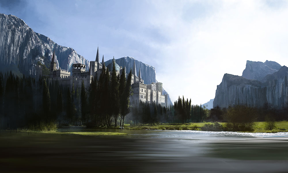 Almorica Castle Art from Tactics Ogre: Let Us Cling Together