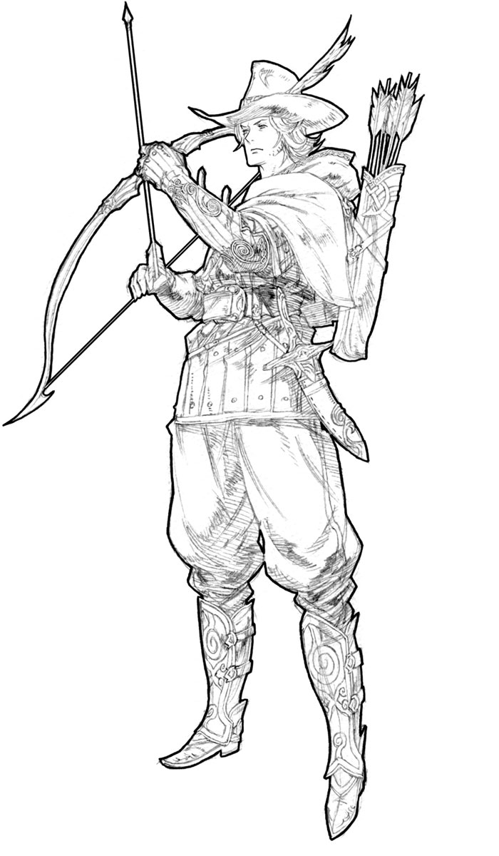 Archer Male Art from Tactics Ogre: Let Us Cling Together