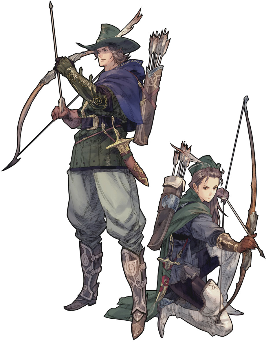 Archer Class Art from Tactics Ogre: Let Us Cling Together