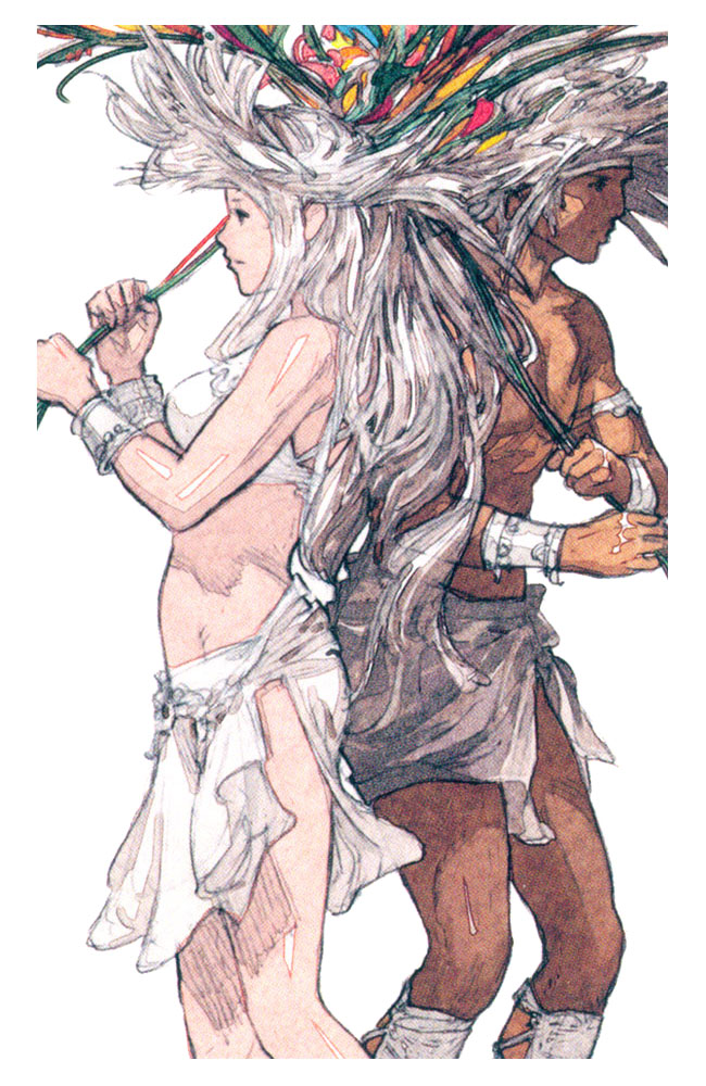Tarot Card VI - The Lovers Art from Tactics Ogre: Let Us Cling Together