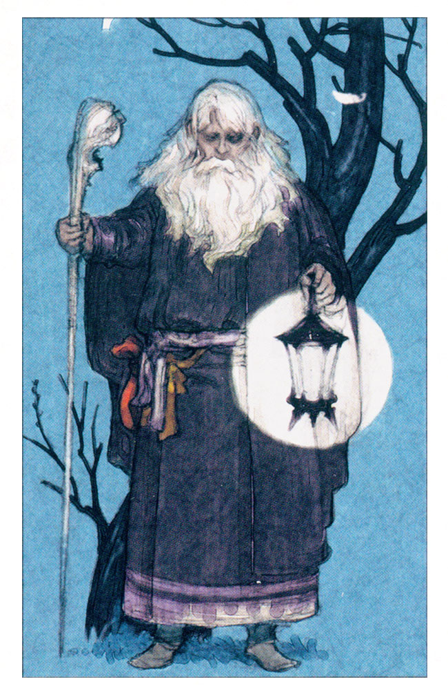 Tarot Card IX - The Hermit Art from Tactics Ogre: Let Us Cling Together