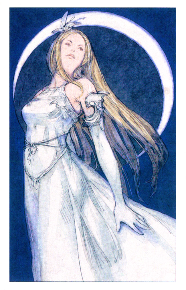 Tarot Card XVIII - The Moon Art from Tactics Ogre: Let Us Cling Together