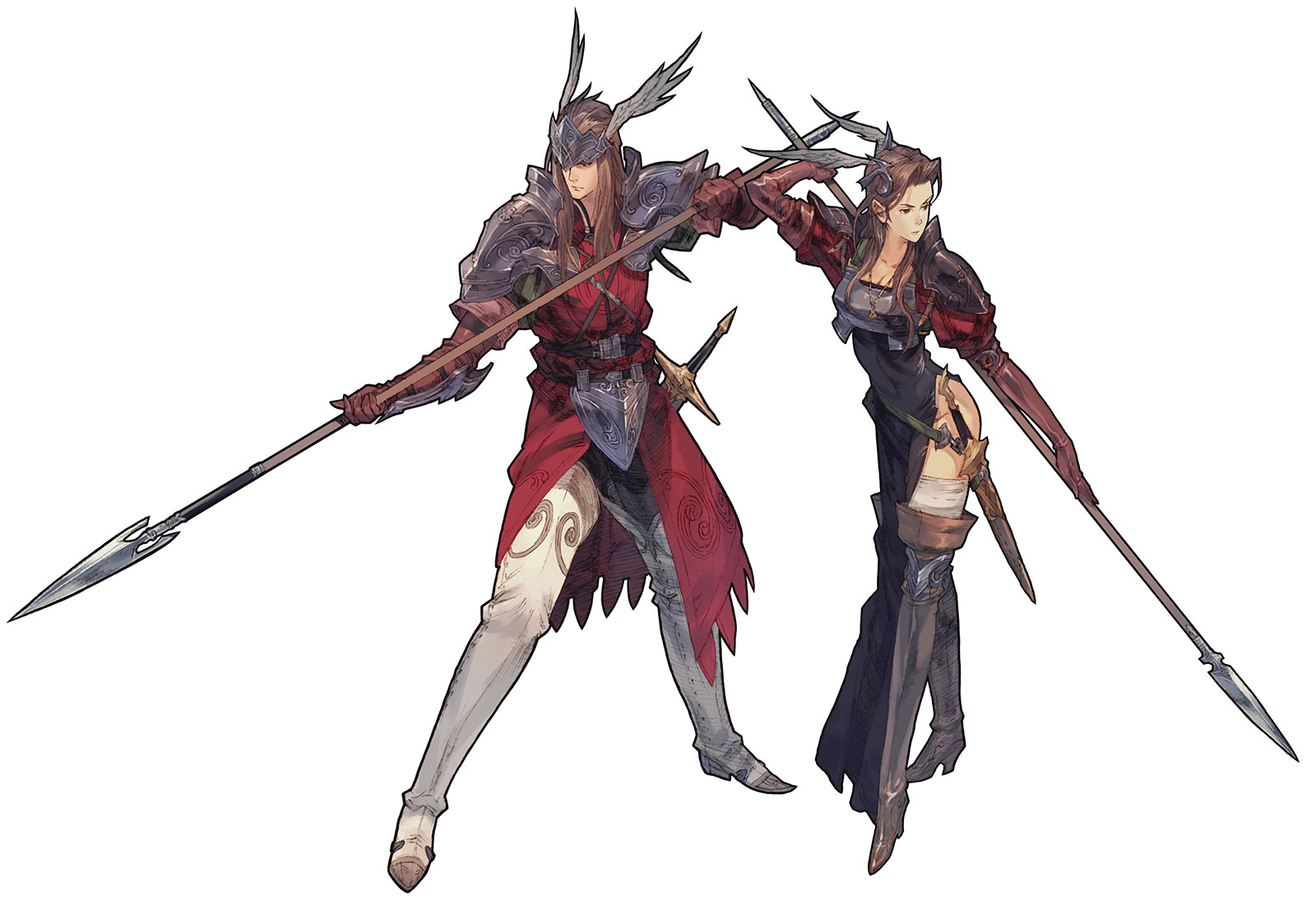 Rune Fencer and Valkyrie Classes Art from Tactics Ogre: Let Us Cling Together