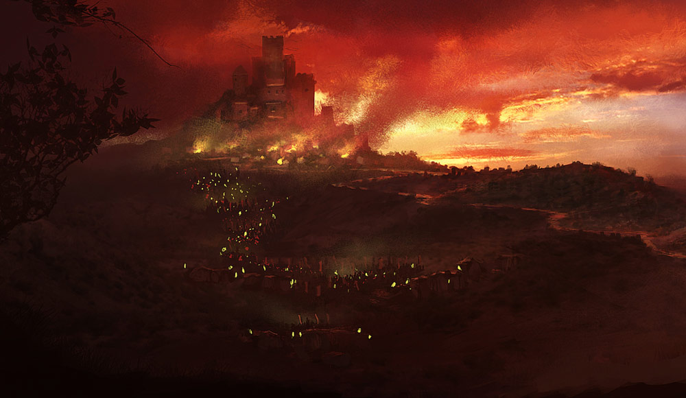 City in Flames Art from Assassin's Creed: Brotherhood