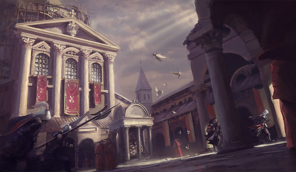 Escaping the Guards Art from Assassin's Creed: Brotherhood