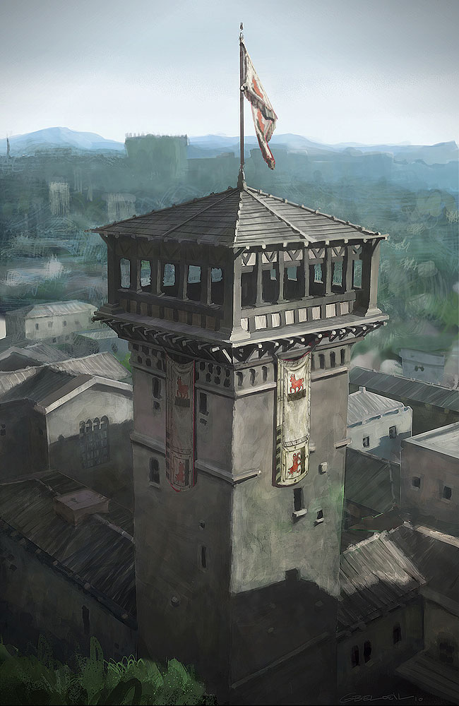 Guard Tower Art from Assassin's Creed: Brotherhood