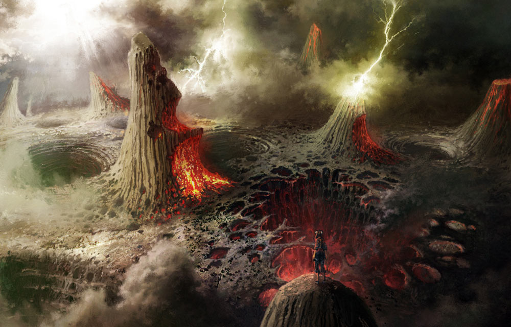 Ashen Landscape Potholes Art from Blade & Soul