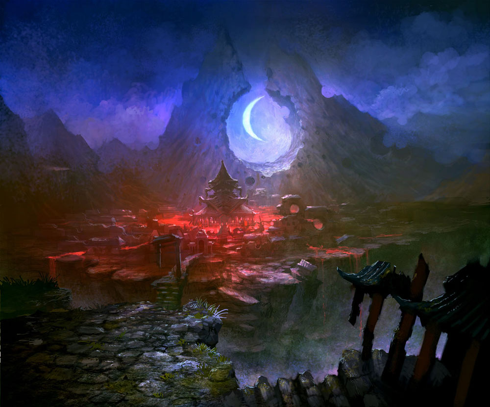 City of Ghosts Concept Art from Blade & Soul