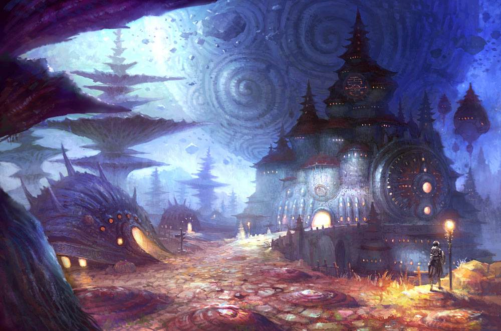 Village Concept Art from Blade & Soul