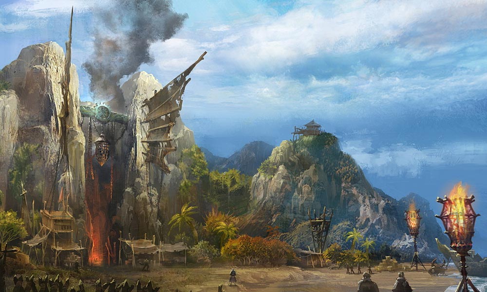 Coastal Town Art from Blade & Soul