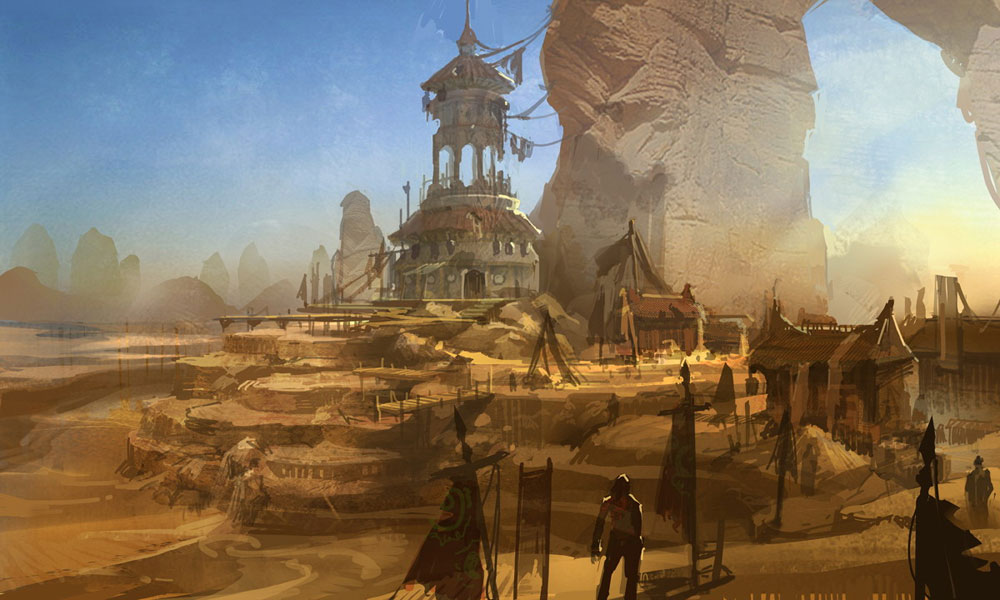 Desert Village Art from Blade & Soul