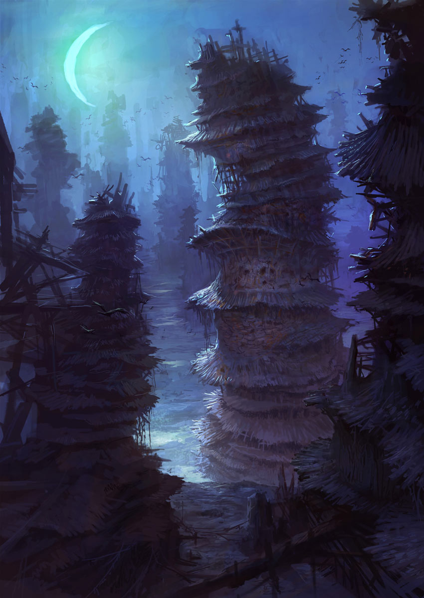 Deserted Town Art from Blade & Soul