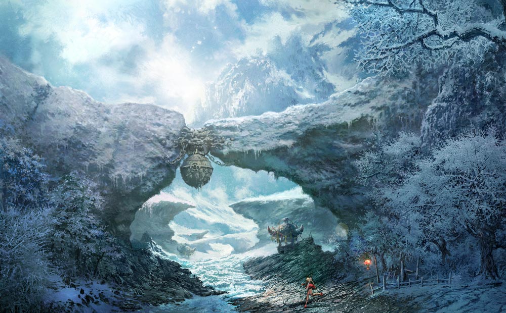 Frozen Landscape Pathway Art from Blade & Soul