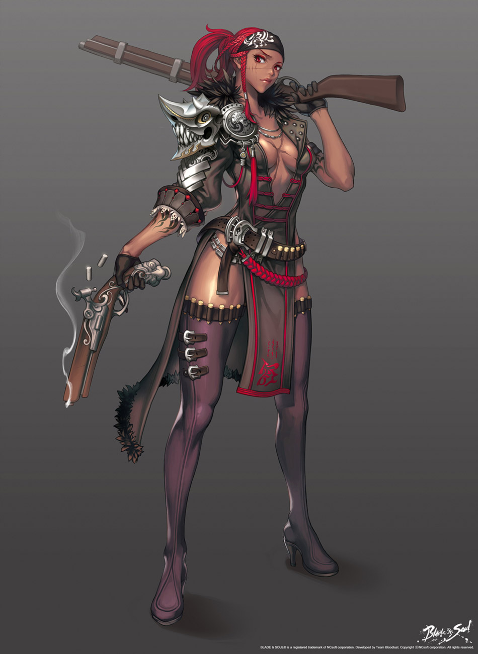 Gon Female Gunslinger Art from Blade & Soul