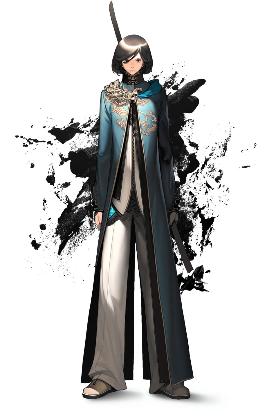 Jin Male & Cerulan Elite Uniform Art from Blade & Soul