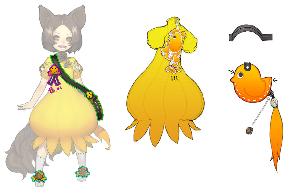 Lyn Chick Costume, Backside Art from Blade & Soul