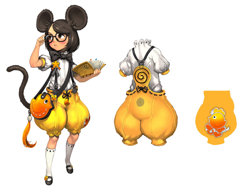 Lyn Chick Costume Concept Art from Blade & Soul