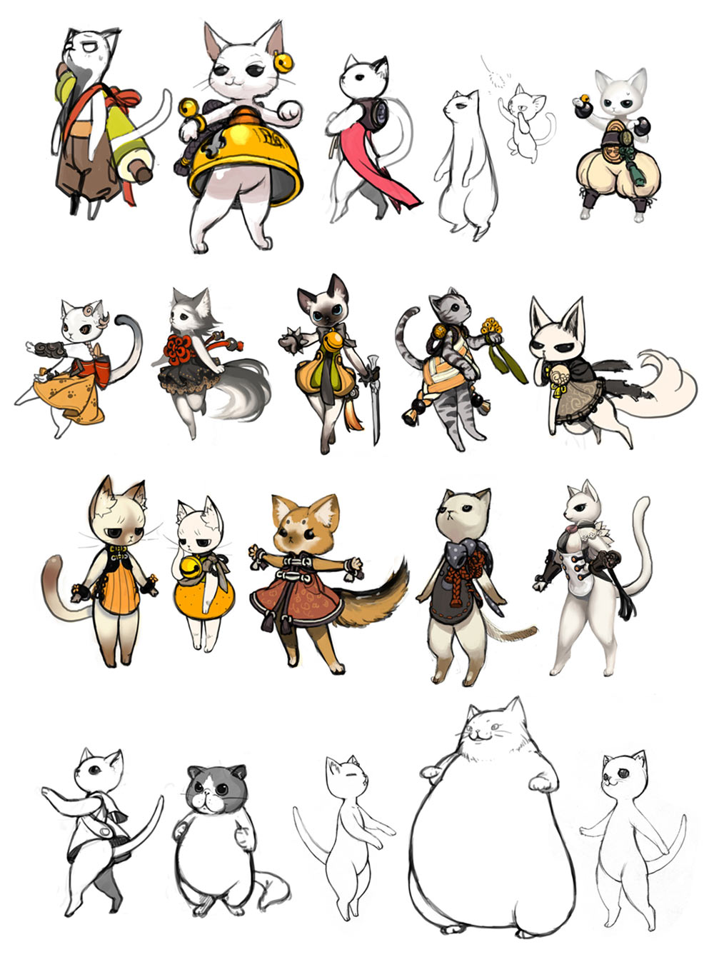 Summoner Cat Pet Ideas Art from Blade & Soul