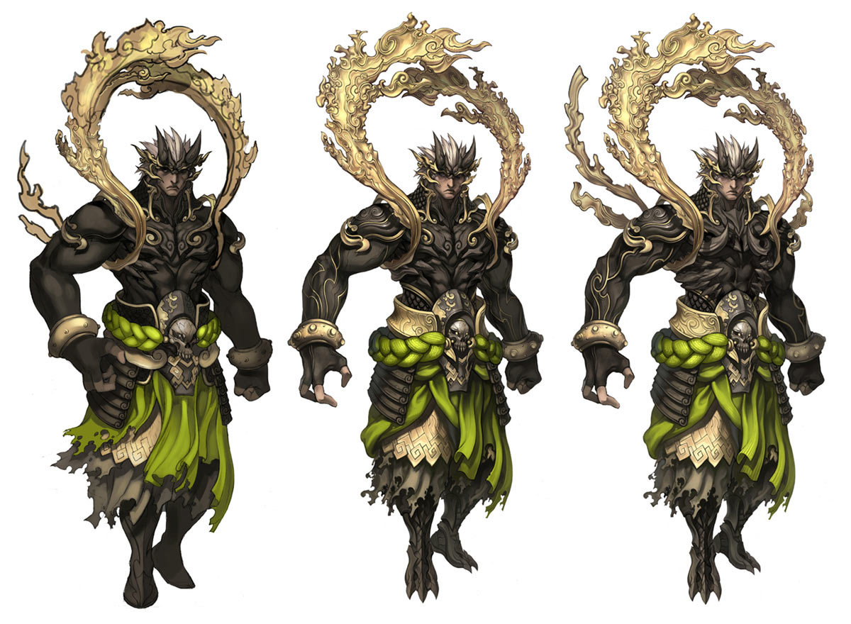 Thunder God Costume Concept Art from Blade & Soul