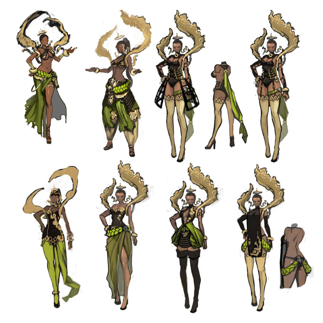 Female Thunder God Costume Ideation from Blade & Soul