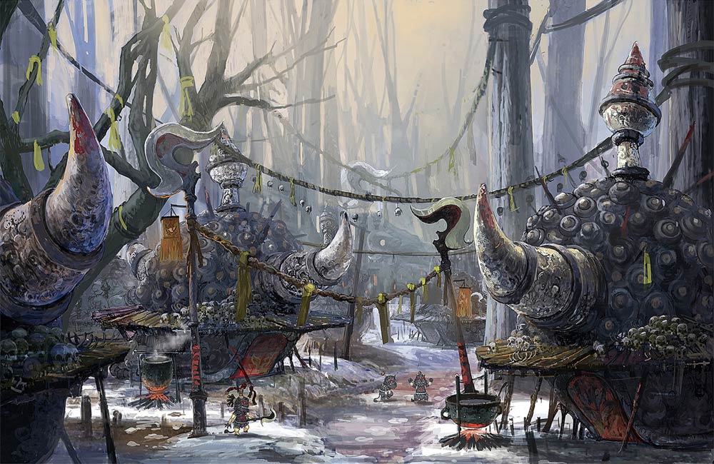 Goblin Village Art from Blade & Soul