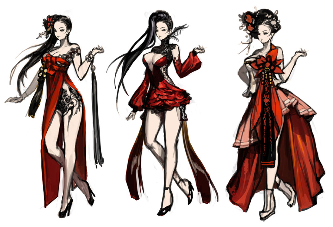 Yura Clothes Concept Art from Blade & Soul