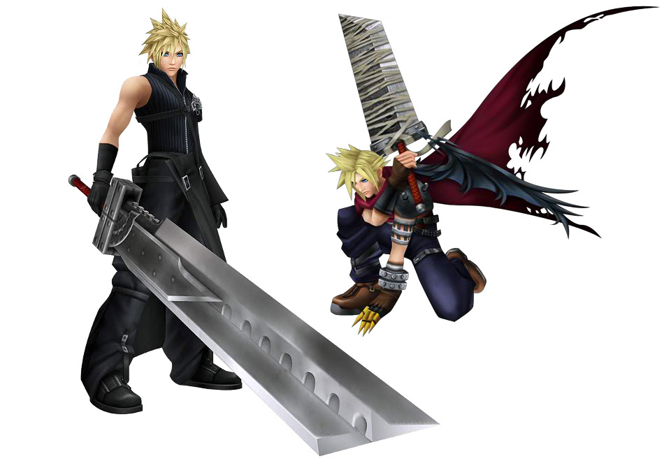 Cloud - Advent Children & Kingdom Hearts Art from Dissidia 012 Final Fantasy