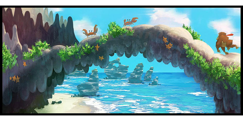 Crab Island Art from Donkey Kong Country Returns