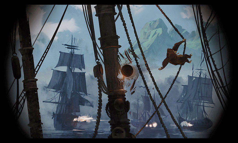 Naval Battle Art from Donkey Kong Country Returns