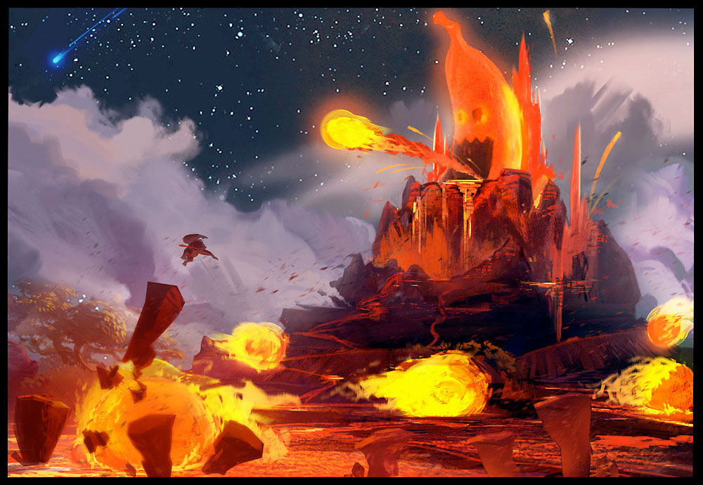 Volcano Boss Art from Donkey Kong Country Returns