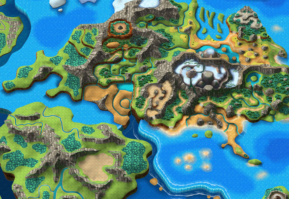 Map of Angara Art from Golden Sun: Dark Dawn