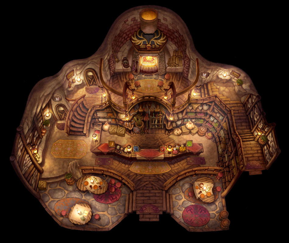 Patcher's Place Interior Art from Golden Sun: Dark Dawn