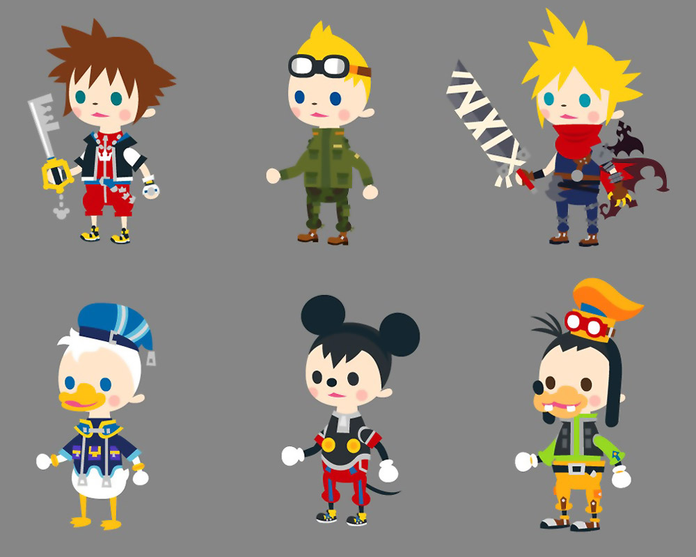 SD Characters Art from Kingdom Hearts Re:coded