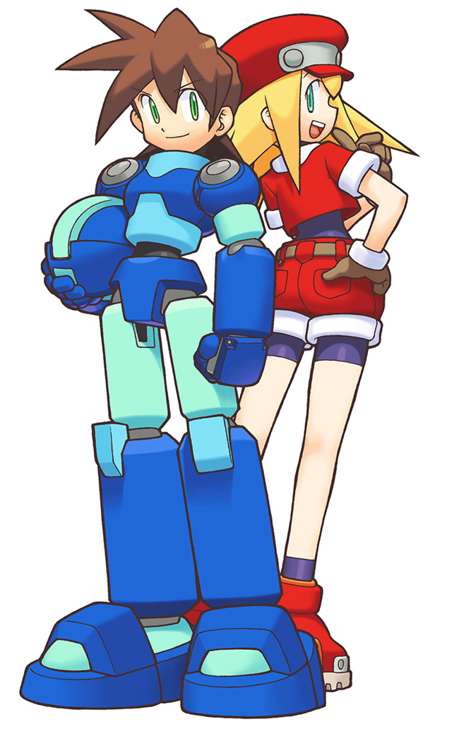 Mega Man & Roll Art from Mega Man Legends