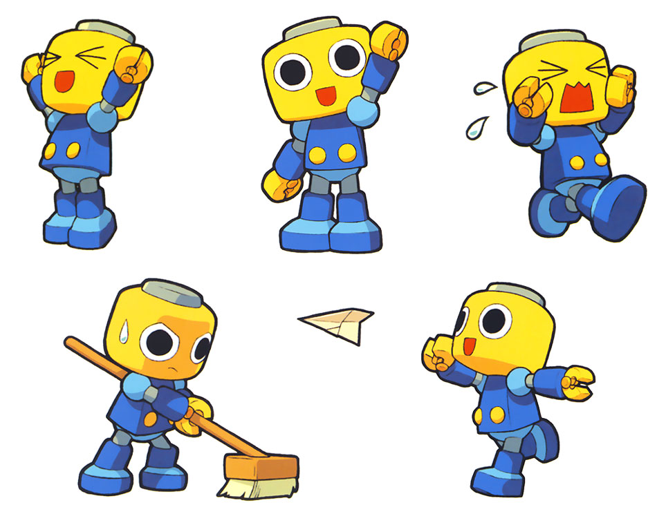 Servbots Art from Mega Man Legends
