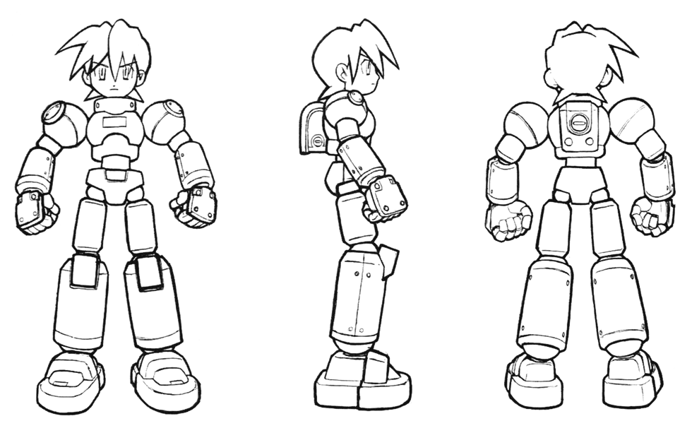 Mega Man Sketch from Mega Man Legends 2