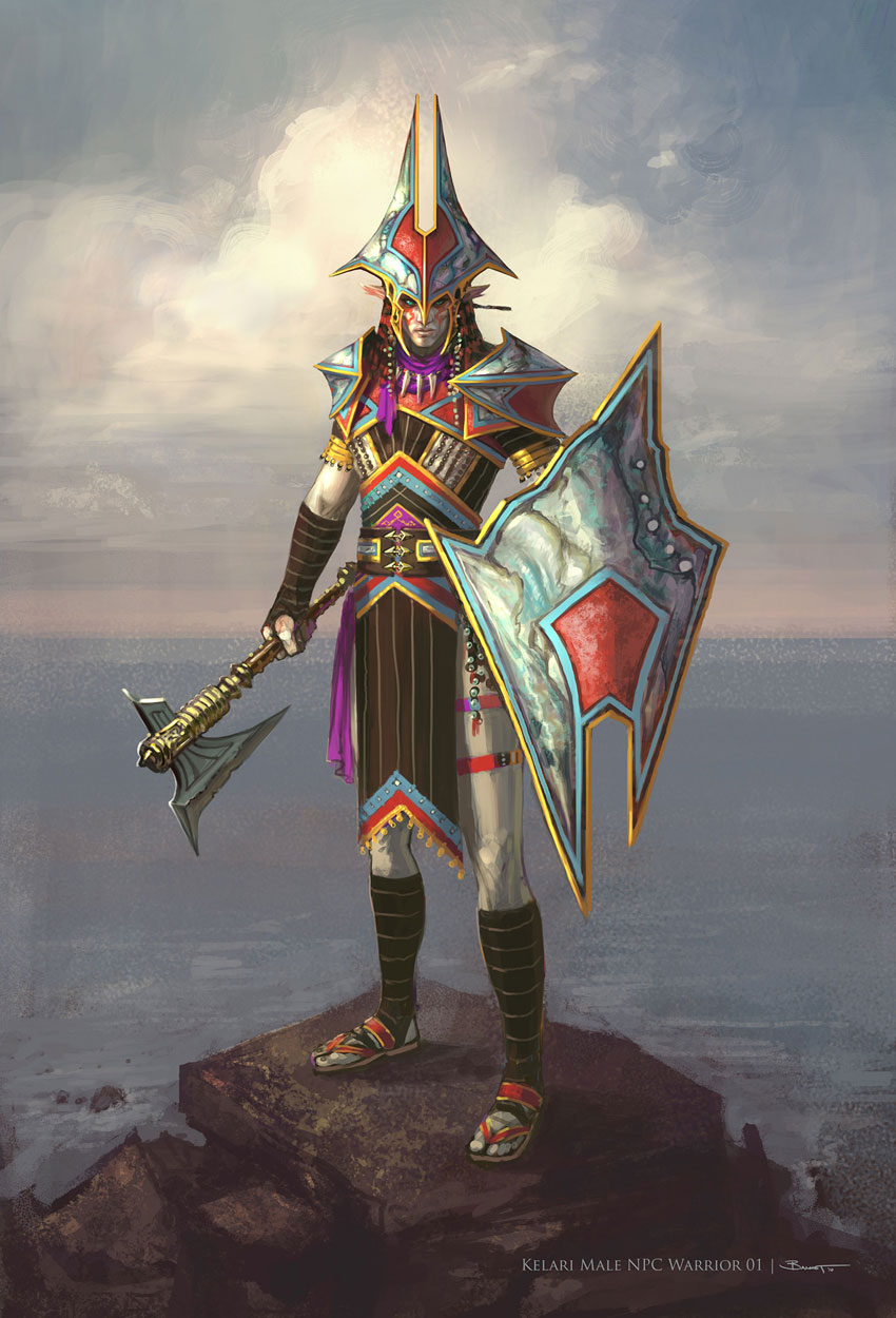 Kelari Warrior Male Art from Rift