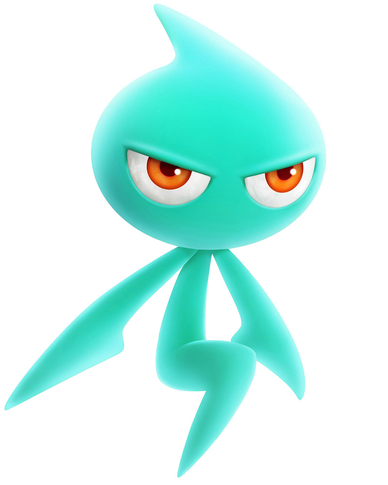 Cyan Wisp Art from Sonic Colors