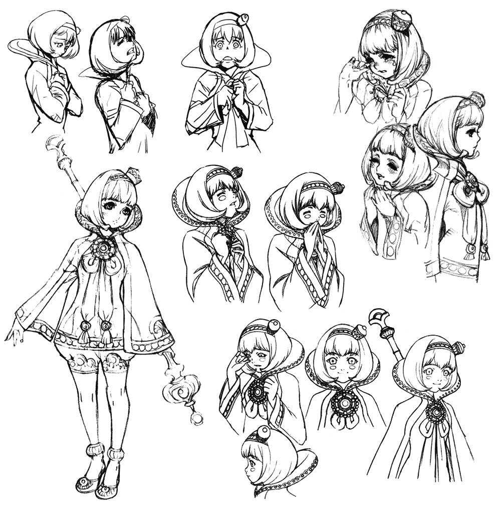 Manaril Sketches from Suikoden Tierkreis
