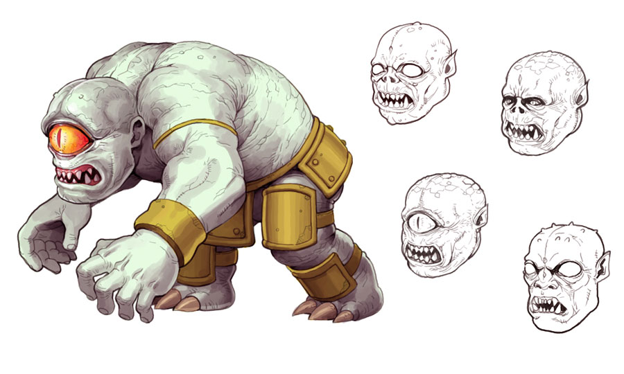 Giant Grey Art from Ultimate Ghosts 'n Goblins