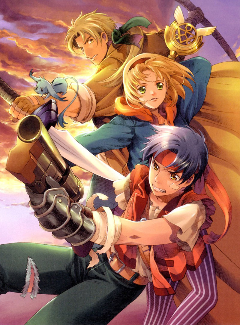 Main Characters Art from Wild Arms Alter Code: F