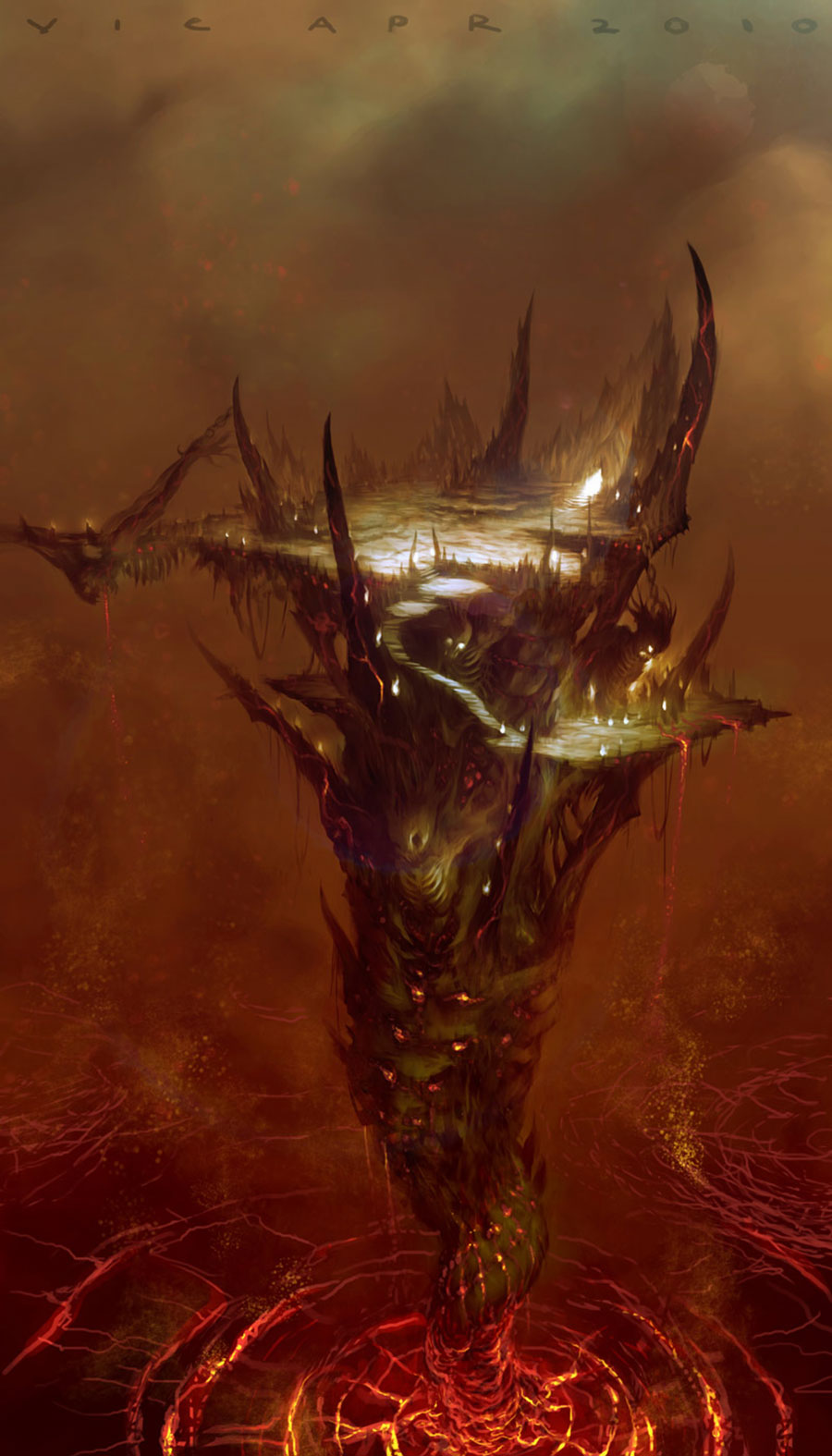 Arreat Crater Tower Art from Diablo III
