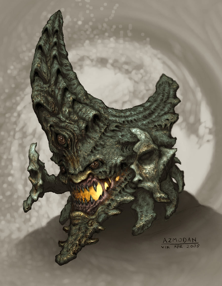 Azmodan Head Art from Diablo III