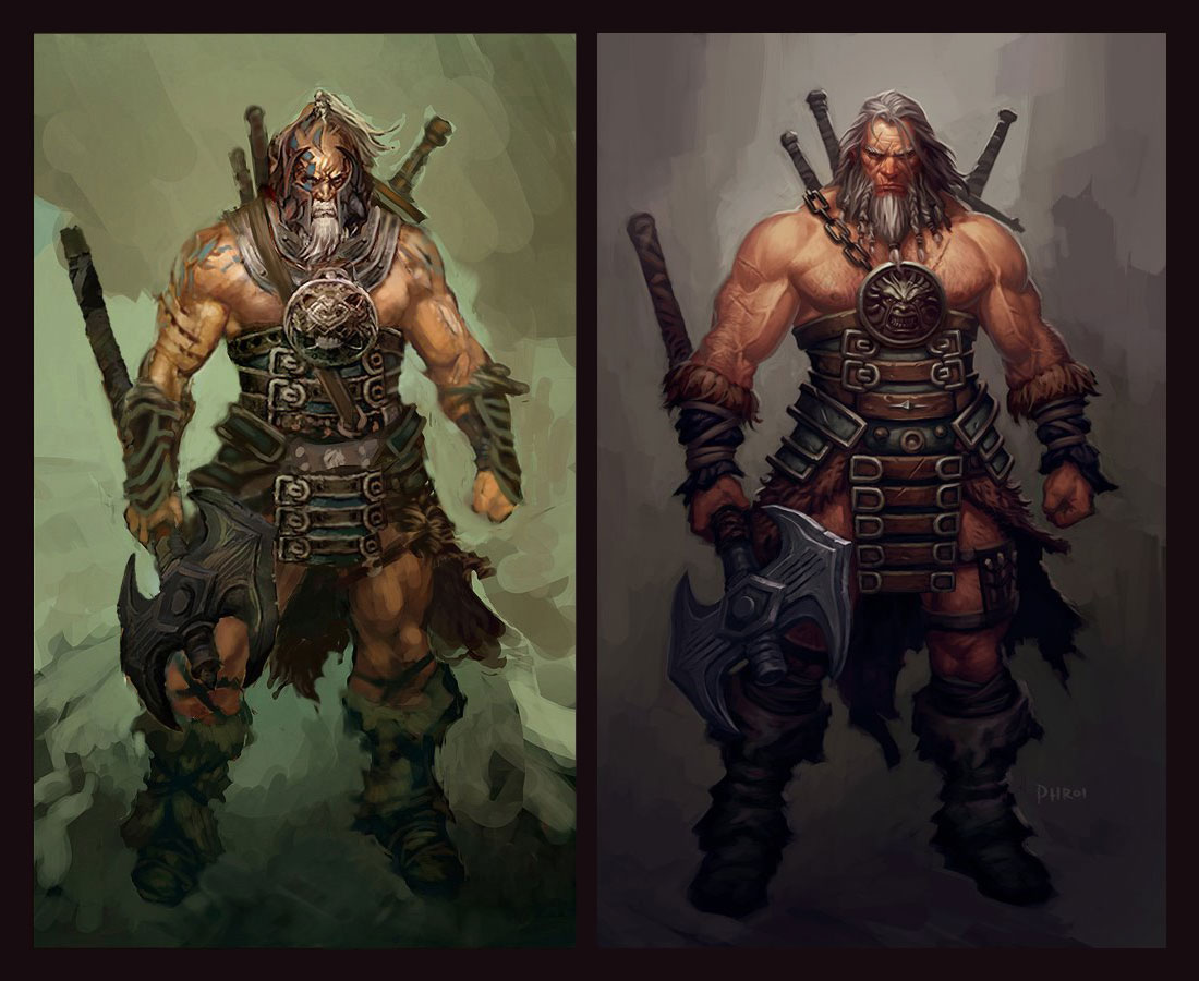 Barbarian Concept Art from Diablo III