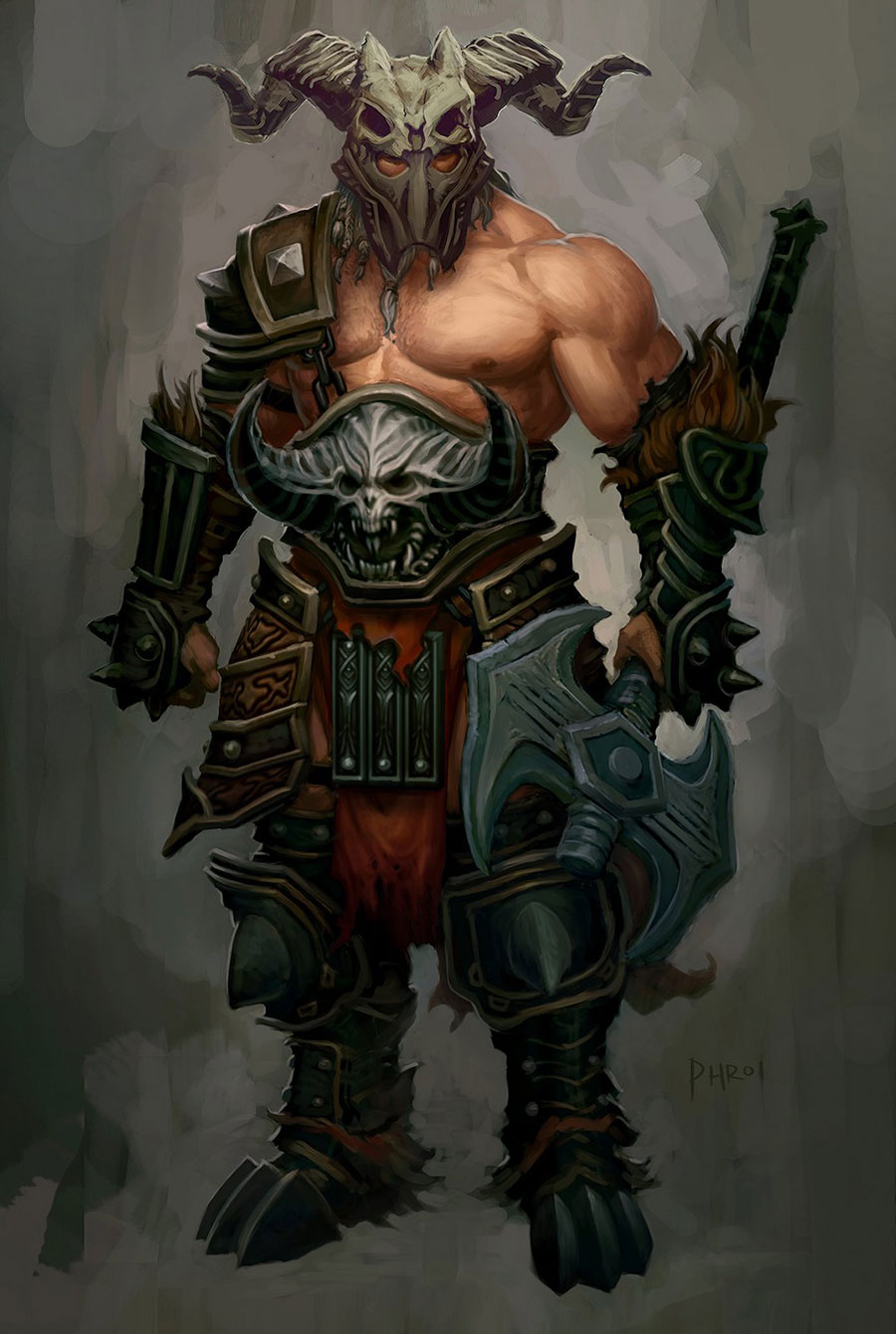 Barbarian Heavy Armor Art from Diablo III