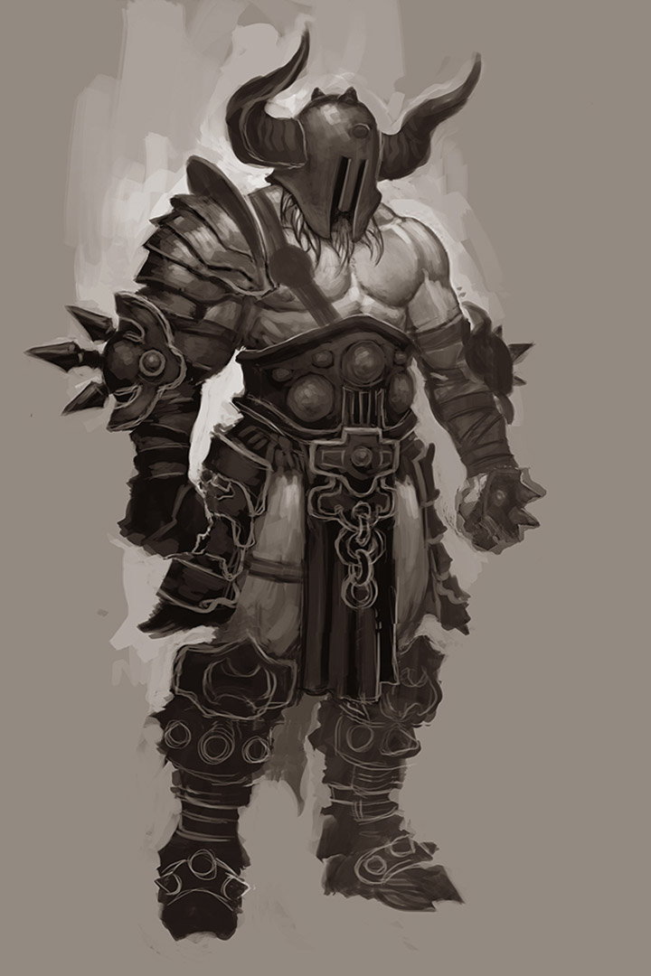 Barbarian Heavy Concept Art from Diablo III