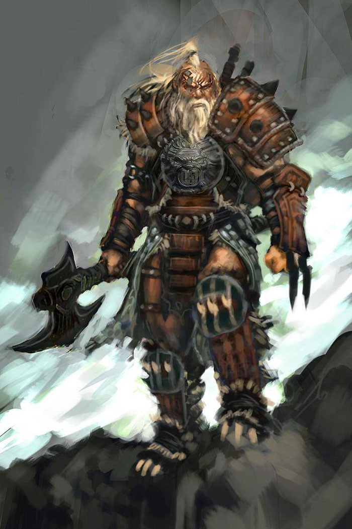 Barbarian Male Art from Diablo III