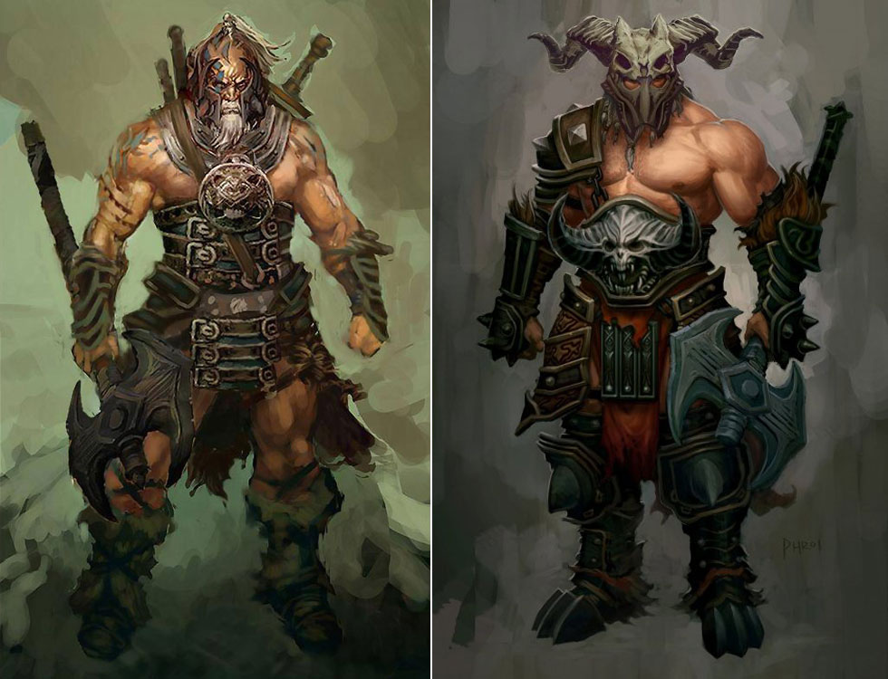 Barbarian Male Art from Diablo III