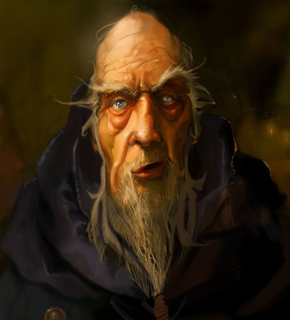 Cain Face Art from Diablo III